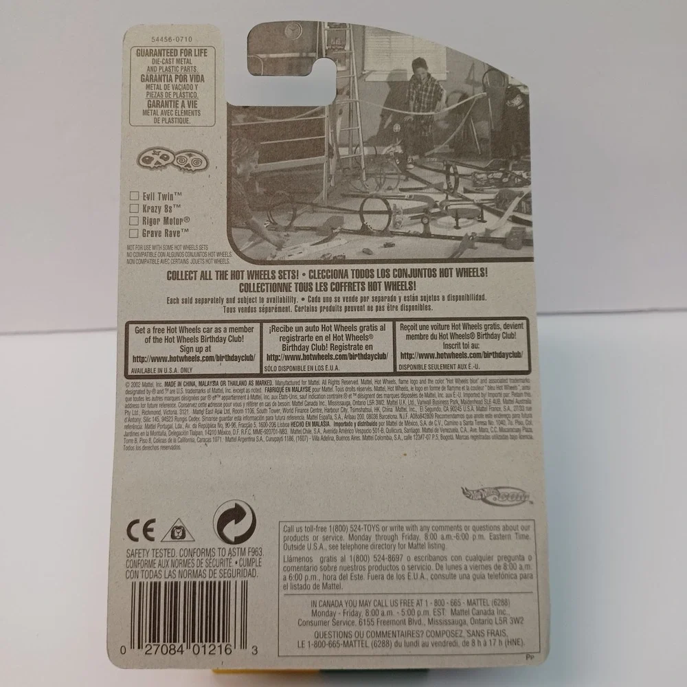 Vintage 2002 Hot Wheels #101 Rigor Motor Silver HW Grave Rave 1:64 Highway 35